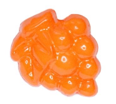 Kids button as a heart in orange 12 mm 0,47 inch